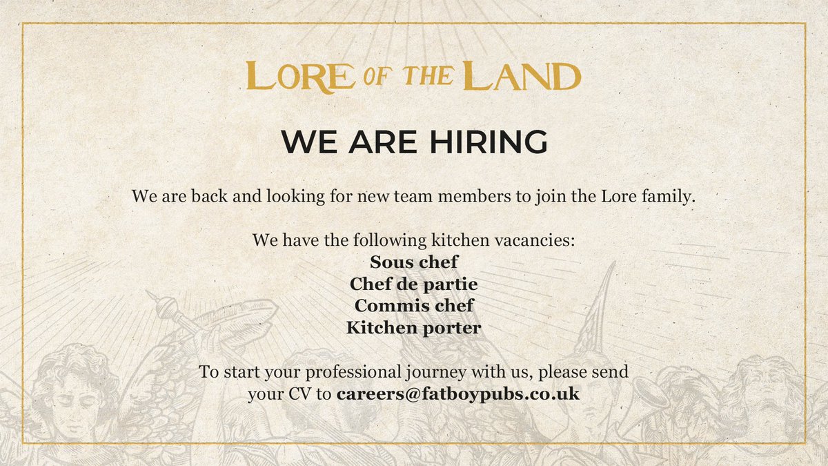 Come work with us. 🍽