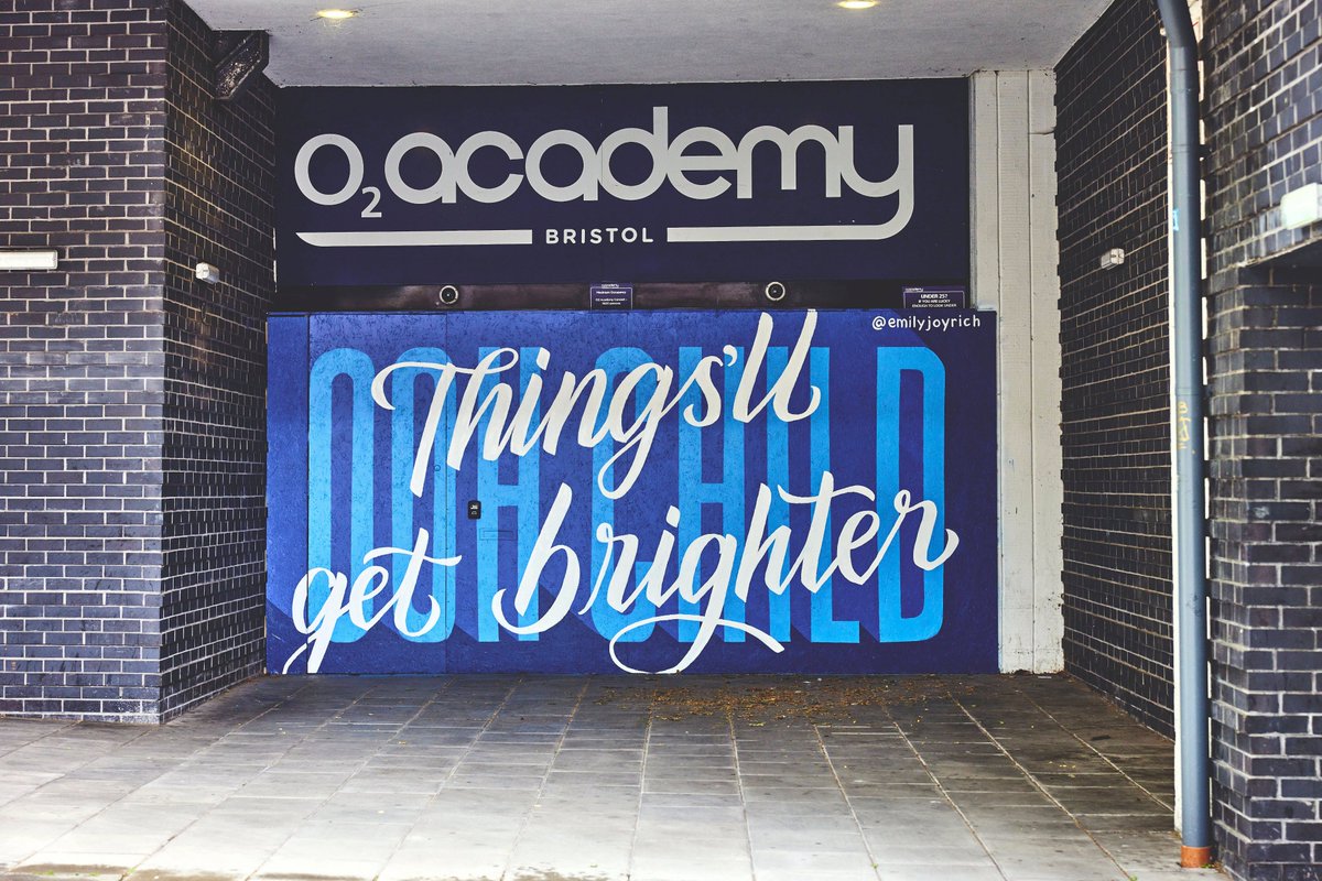 Here comes brighter 🙌 New graffiti art with lyrics from our latest TV track 'Ooh child' have popped up at our venues across the nation 🎨

Snap a selfie at your local venue, tag <a href="/O2/">O2</a> and #O2HereComesBrighter, and you could win a pair of tickets to an O2 Academy gig of your choice