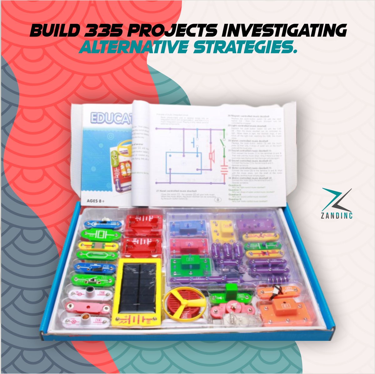 Zandinc_'s tweet photo. The Educational Science STEM Toys Contains: over 31 circuit snap parts, each component has a code printed, circuit snap parts design, well-connected, and no extra tools needed.
------
🛍️ https://t.co/zZsxPmH0wq
.
#zandinc #collection #electricalkits #electronic #buildingblocks https://t.co/WIFr19hcyb