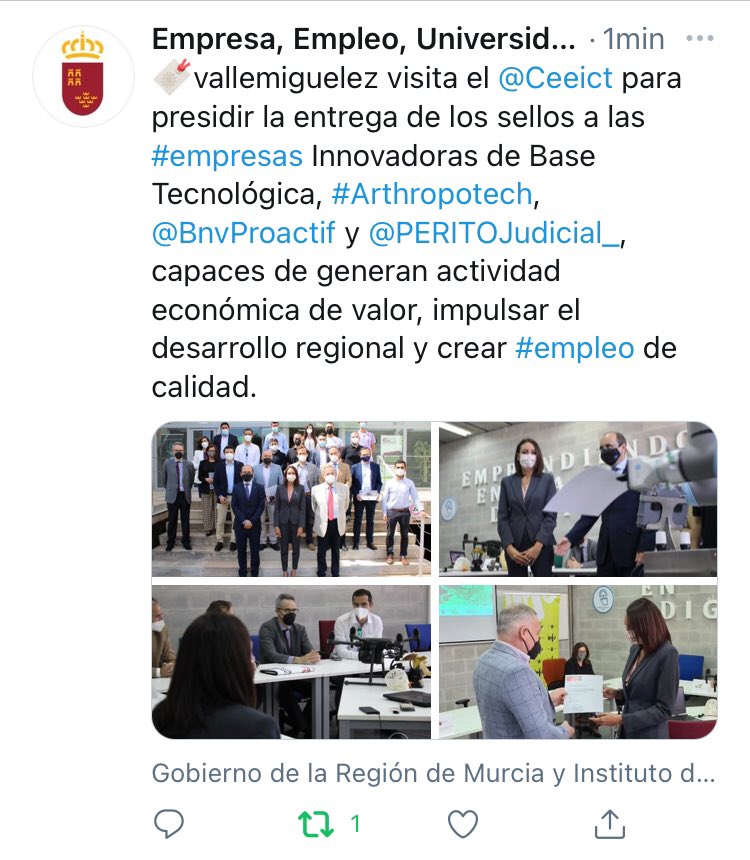 Hoy se nos ha hecho entrega del sello EIBT. <a href="/BnvProactif/">BioNutrición Vegetal</a> <a href="/Ceeict/">CEEIC</a>