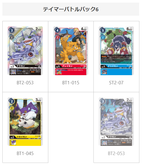デジモンカード情報まとめ でじのげん V Twitter デジモン速報 テイマーバトルパック6 収録内容判明 グレイモン グリズモン ツカイモン ケラモン T Co Fqjgvl8hyd カードリストに追加しました デジモンカード情報まとめ でじのげん V Twitter デジモン速報 テイマーバトルパック6 収録内容判明 グレイモン グリズモン ツカイモン ケラモン T Co Fqjgvl8hyd カードリストに追加しました