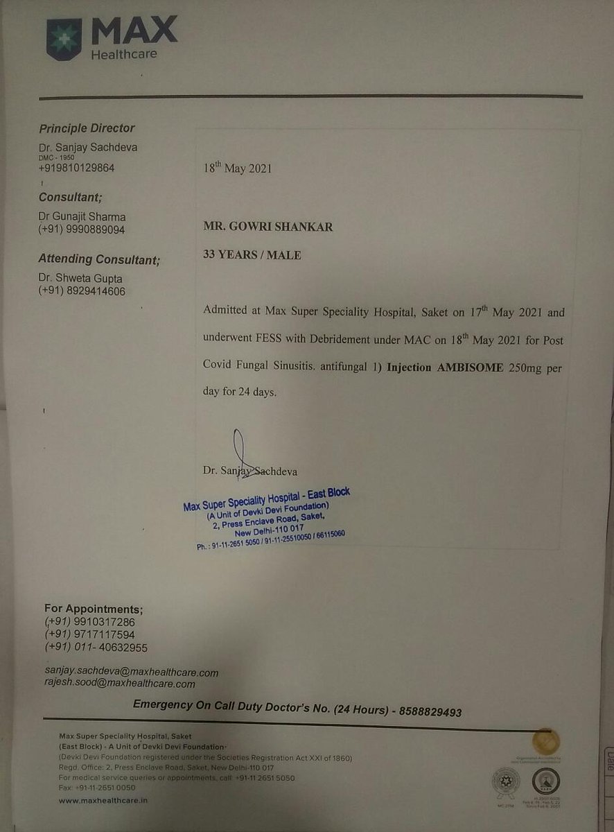 RohitTi19113733's tweet photo. Dear Madam,

Could you please help. Patient condition is critical. Request you to please arrange injection. Prescription is for your reference.+919704116367 https://t.co/l9tzDzWNhD via @TWITTER_HANDLE @delhicm @ArvindKejriwal  @rameshbidhuri @drharshvardhan https://t.co/xErxfM8C4J