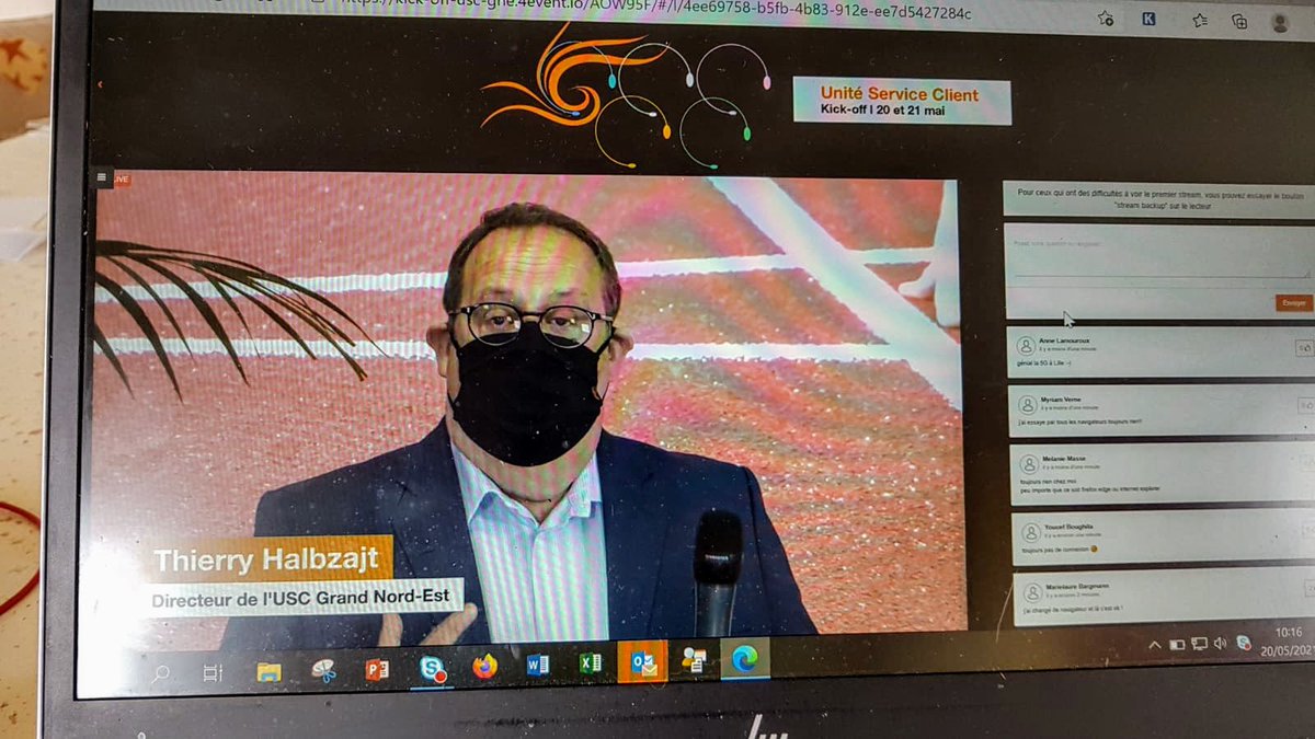 halbzajt's tweet image. Rencontre avec les salariés pour célébrer la naissance de l’USC GNE dans un live digital, pour échanges et partage de nos orientations, avec @LudovicGuilcher @dorothee_pirlet et un beau témoignage de @Tcurin sportif inspirant pour nos #defis et notre #engagement #collectif