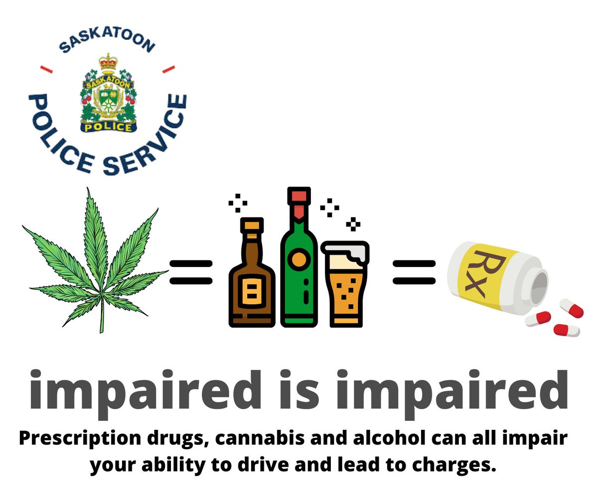 SPSTraffic's tweet photo. The long weekend is finally here and police services across the province are planning sobriety checkpoints, including us, right here in Saskatoon.  Officers will be on the lookout for drivers who are under the influence of alcohol or drugs (legal and illicit). #NotWorthTheRisk https://t.co/8MCMAhHCWY