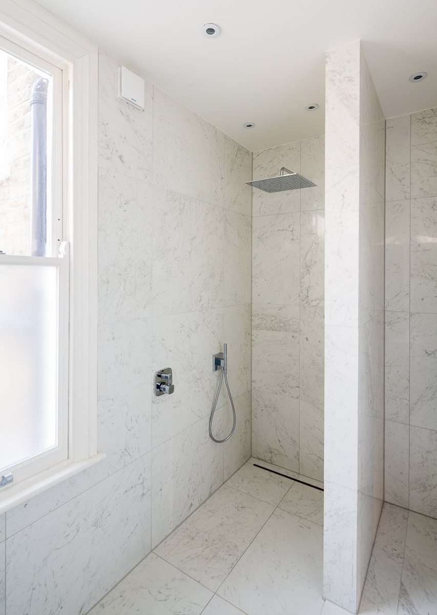 Our clients modern bathroom renovation featuring 'his and hers sinks' and marble flooring and walls. Classic, timeless, and effortlessly chic! design@hughesdevelopments.co.uk 0208 605 2266 07711958543 hughesdevelopments.co.uk #bathroom