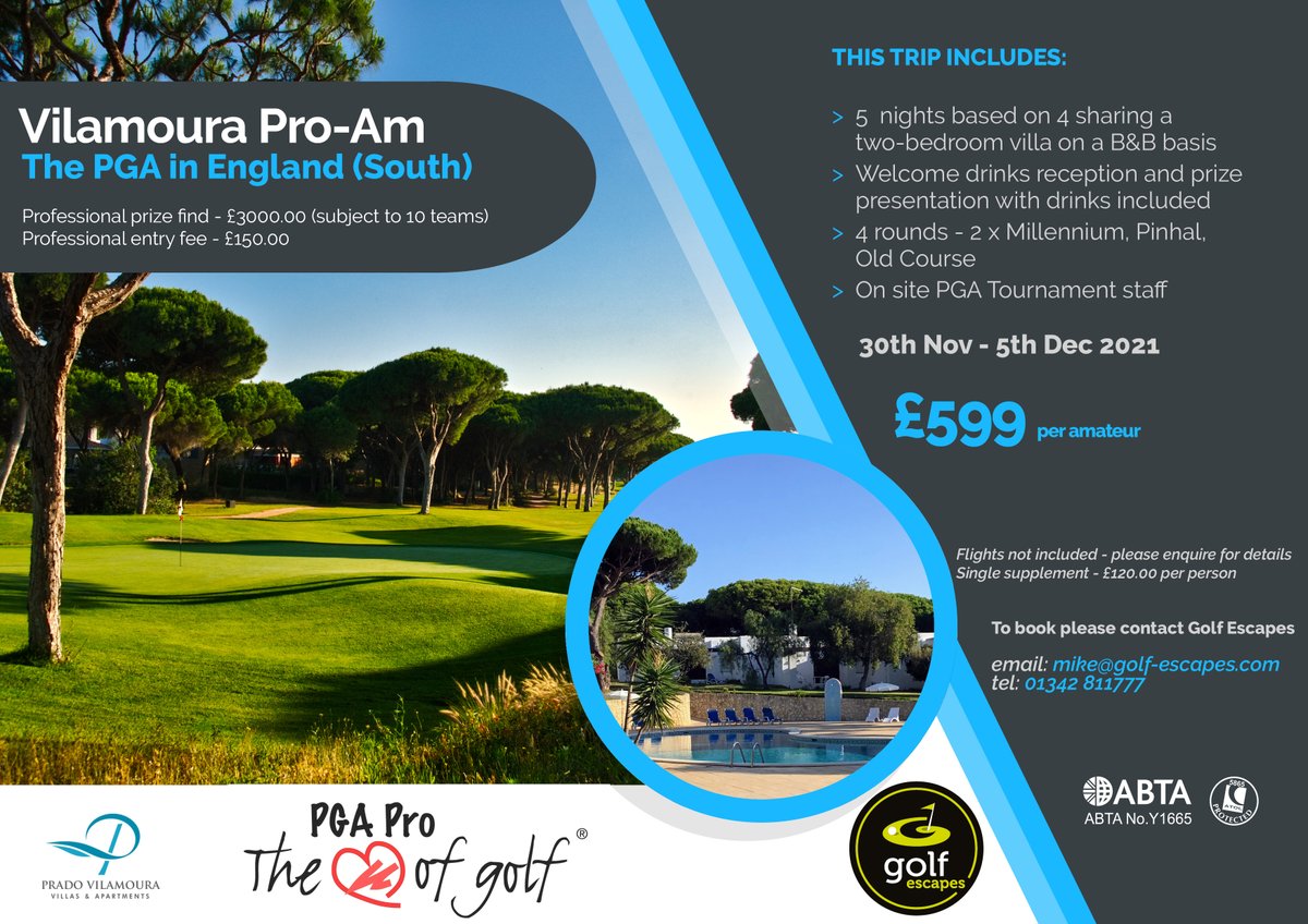 GolfEscapes's tweet photo. 🏌️Secure your space in the @PGASouth Vilamoura Pro-Am...
Call Mike on 01342 811777.
More details: https://t.co/6OCh4kxDK4 https://t.co/63jqtsEG9F
