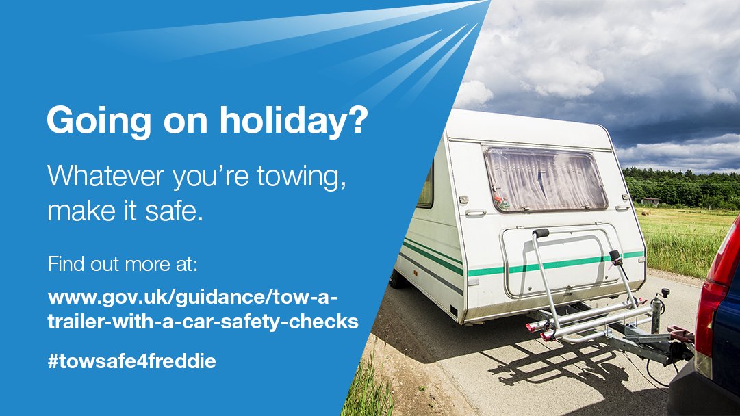 Going away for half-term? 

Whatever you’re towing, make it SAFE.

🔧 Service – get a free trailer safety check or visit your garage  
💨 Air in tyres - check pressure, tread depth and condition 
👍 Fit the breakaway cable or safety chain and check electrical connections