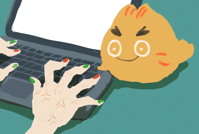 仕事のお手伝いをする毛
(露崎さんリスペクト) 
