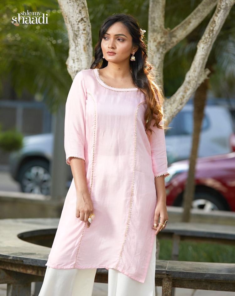 stylemyshaadi's tweet photo. Excited for the approaching wedding season? Checkout Pastel Pink Gota kurta at Style My Shaadi. It comes with a round neck and elbow sleeves with gota detail. 

Shop now at https://t.co/XCune8SlwJ

#StyleMyShaadi 
#Shaadi #indianwear #ethnicwear #gottapattiwork #PastelPink #Pink https://t.co/RofAddXEVj