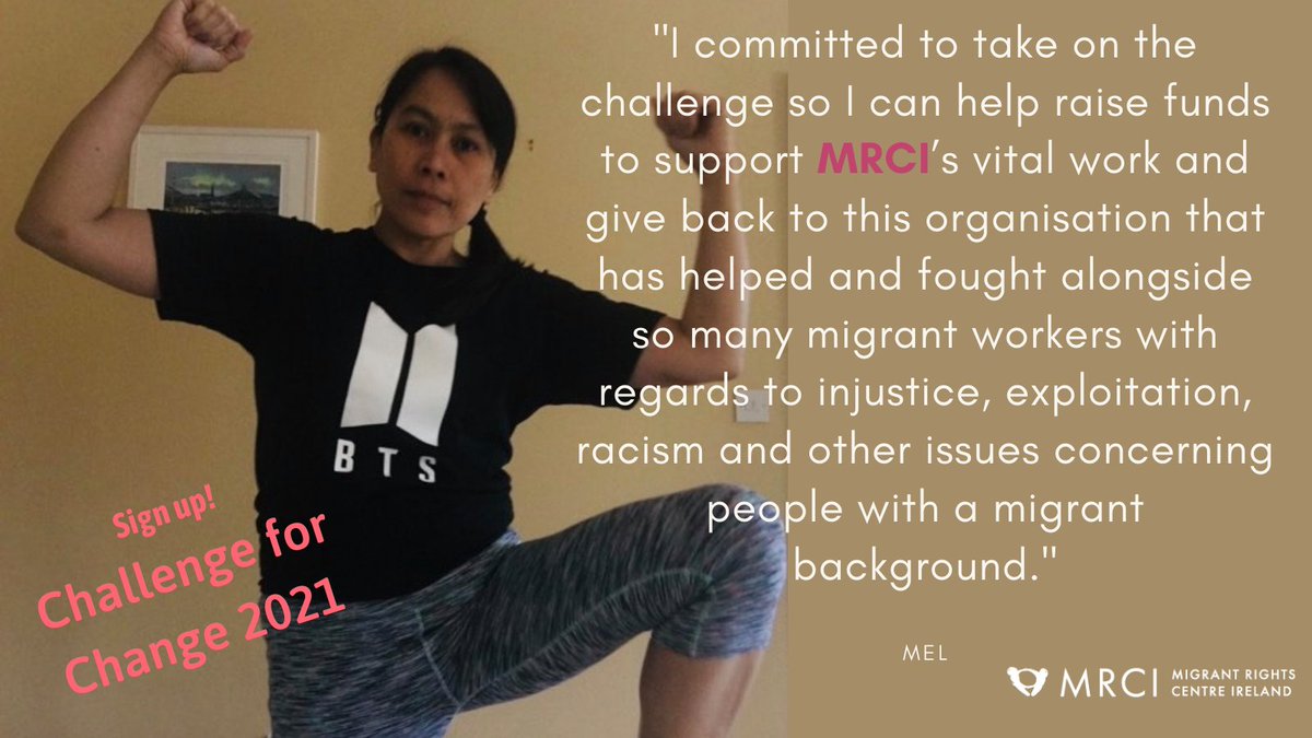 MigrantRightsIr's tweet photo. Last July, Mel – a member of My Fair Home and Justice for the Undocumented –  did a home workout EVERY SINGLE DAY for the whole month of July to raise money for MRCI.💪🏽💰
🎊Join us this July and take on our Challenge for Change! 
Register for free now➡️ ➡️https://t.co/CNrb3HM6cR https://t.co/nw5KZE5Ov0