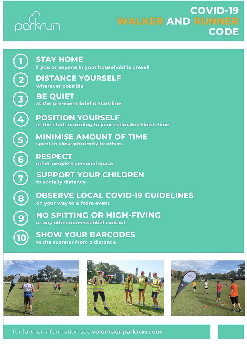 Today’s parkrun update has no impact on our return on 30/5. Please remember though - only 4-10 year olds will receive a time and they must bring their own barcode with them. There will be no exceptions.