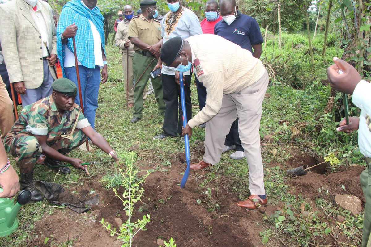 In line with meeting the targeted 10% national tree cover by 2022. <a href="/KeTreasury/">The National Treasury</a> PS Mr. Saitoti Torome was accompanied by the County Commissioner Joshua Nkanatha, NG-CDF Board Directors Dr. Isabel Waiyaki and Director Ole Meshuko,