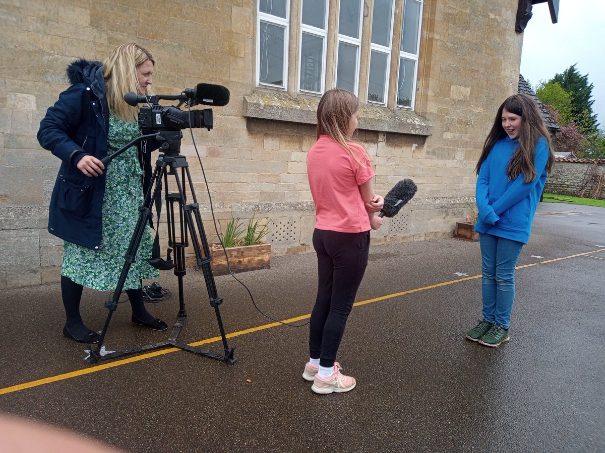 edenhamcofe's tweet photo. It was great to welcome @SarahCooperITV  today. Children had an insight into life as news reporter and got to have go themselves! https://t.co/SeD7RWscMV