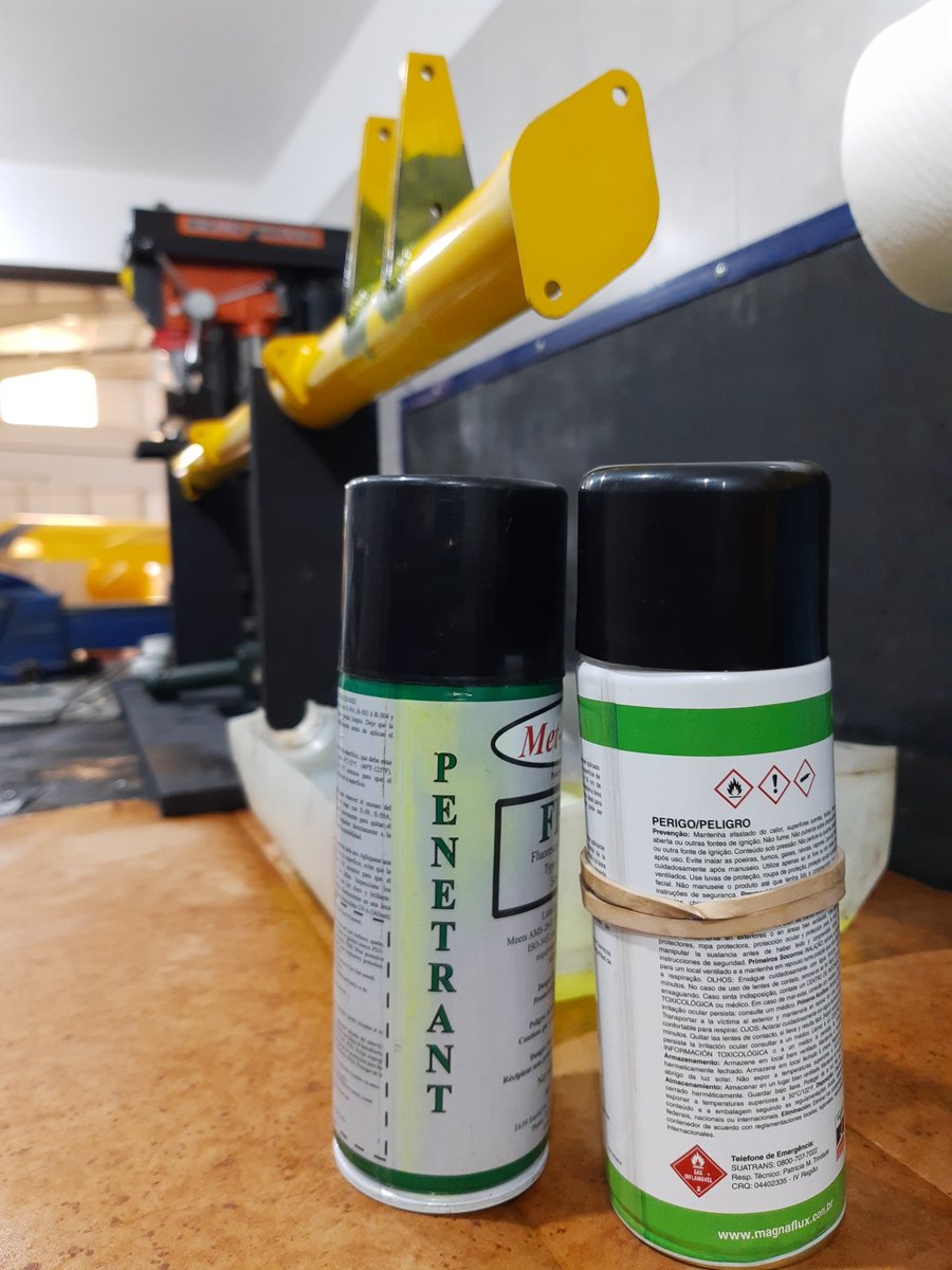 unitrados's tweet image. In the fascinating world of #aircraftstructures! #nondestructivetesting to comply with an AD that requires visual and dye penetrant inspections of the flap actuator attachment bracket welds for cracks (#airtractor). By SPALA NDT S.A. at Aerotécnica Rosario #aircraftstructures