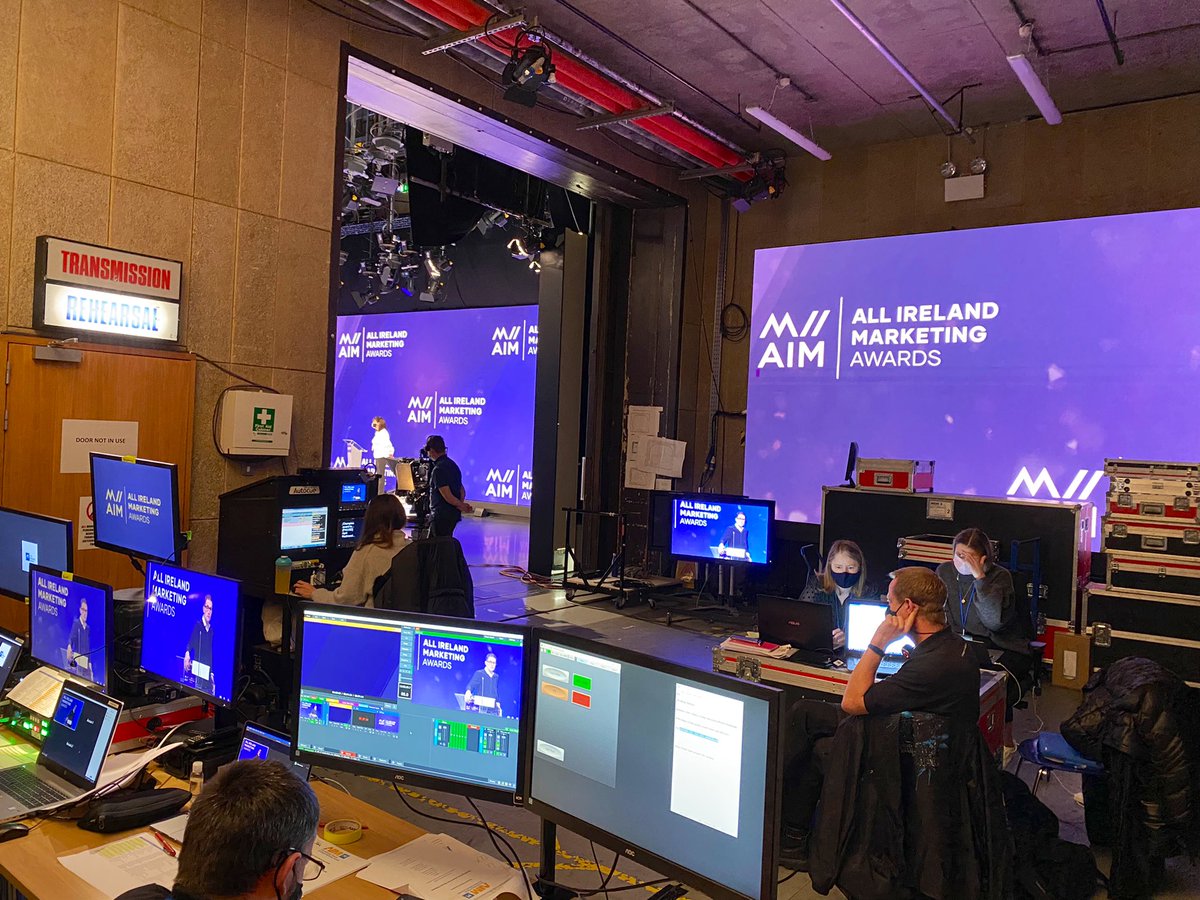 avcom_dublin's tweet photo. New day, new event and new location! We’re in RTÉ today for the @AimAwardsie #AIMA21.
Going live shortly … #poweredbyavcom https://t.co/XUSQMikSaO