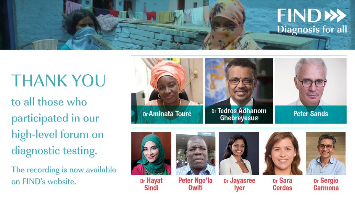 FINDdx's tweet photo. Thank you to all those who participated in our high-level forum on diagnostic testing on Tuesday!
For those who missed it, the recording is now available here: https://t.co/RkjtzWmf6Z
#TransformingTesting https://t.co/gD6kUyATr1