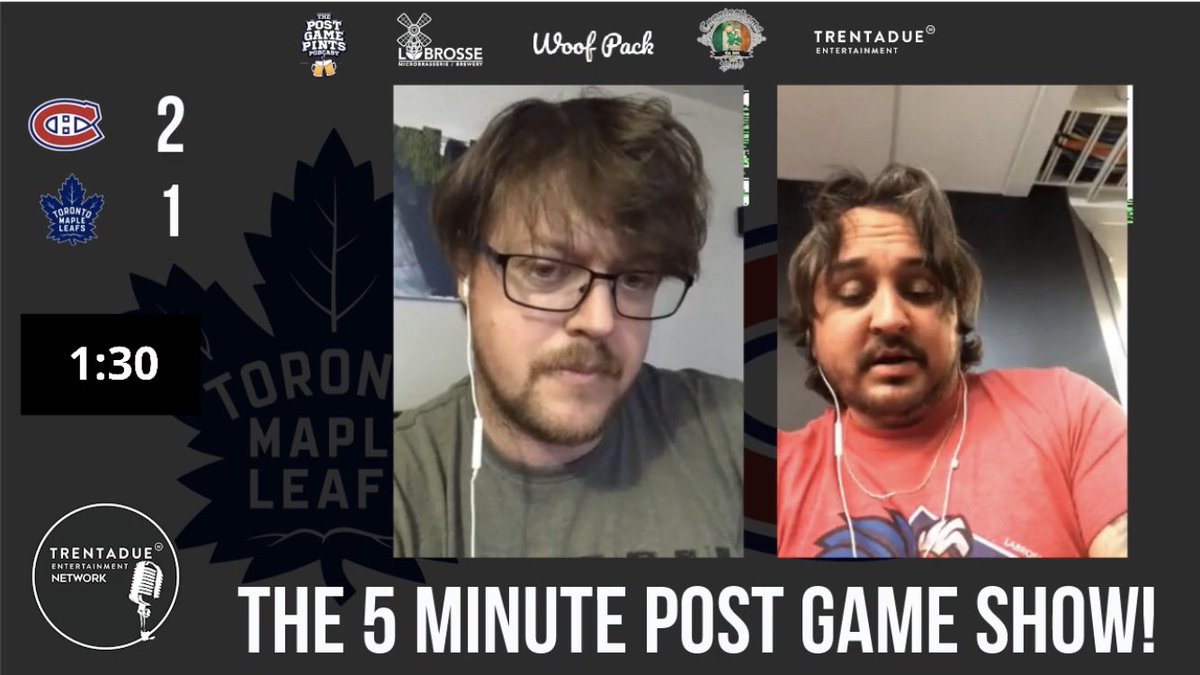 seanrcampbell's tweet photo. Everything you need in 5 minutes!
The 5 min Post Game Show from @PostGamePints 

Game One
#Habs 2-1 #Leafs

Video: https://t.co/wB1UGCdgw6

Audio: https://t.co/Se1epeP372 https://t.co/GQLYagb7cu