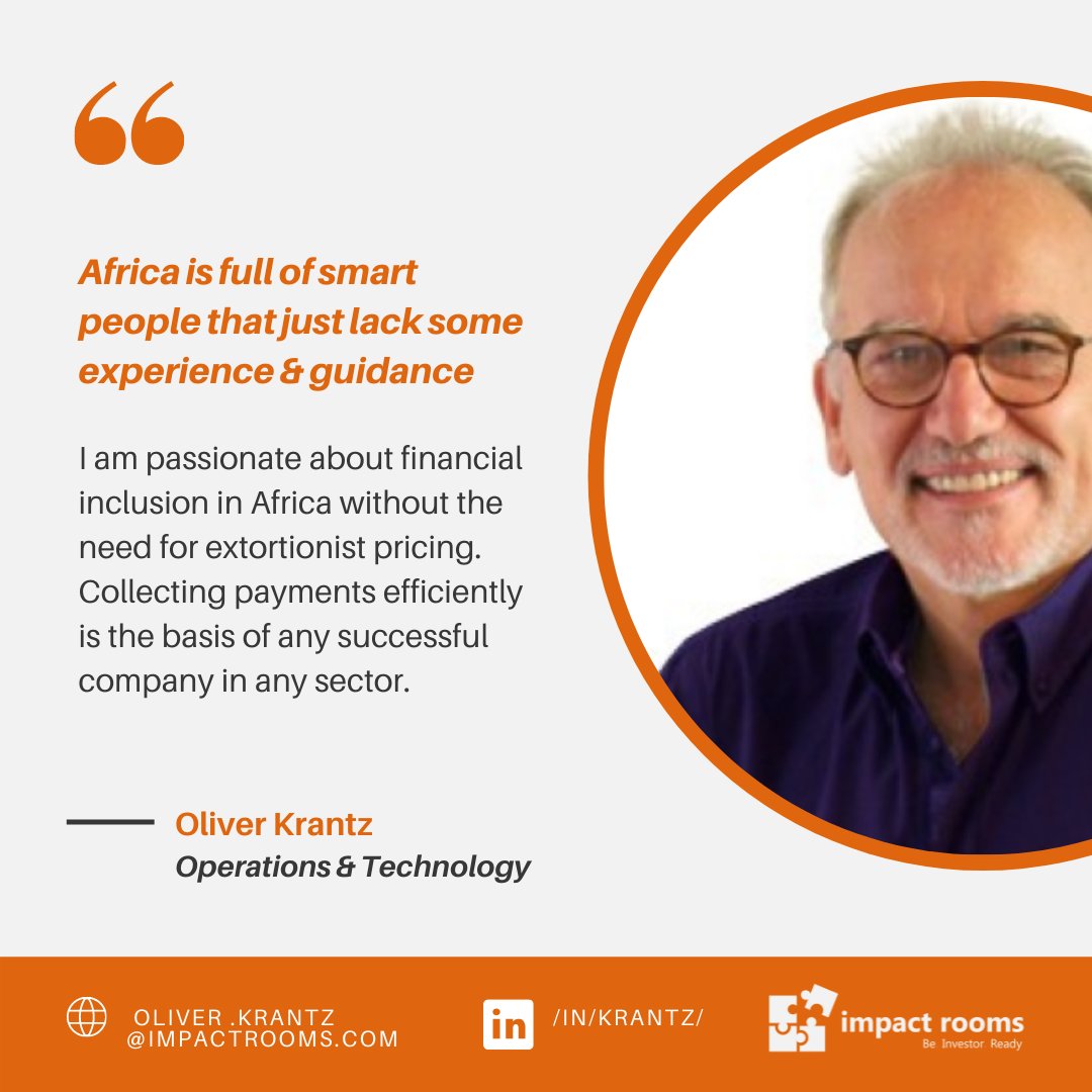 impact_rooms's tweet photo. Meet our Operations and Technology Venture Partner - Oliver Krantz.

Oliver has been involved in payment services for over 25 years, joining one of the first Fintech Advisory firms in London in 2010 and holding several CTO/ CIO positions in global corporates as well as startups. https://t.co/ZWvfdnywBO