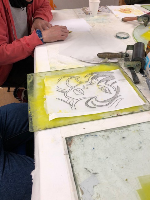 HarbourHousing's tweet photo. We had a brilliant art workshop for residents at Harbour yesterday afternoon! This is the first in a series of weekly workshops focussing on lino printing, taught by a professional artist. The designs so far are brilliant - there are so many talented artists! 🎨 https://t.co/xItrygaOBH
