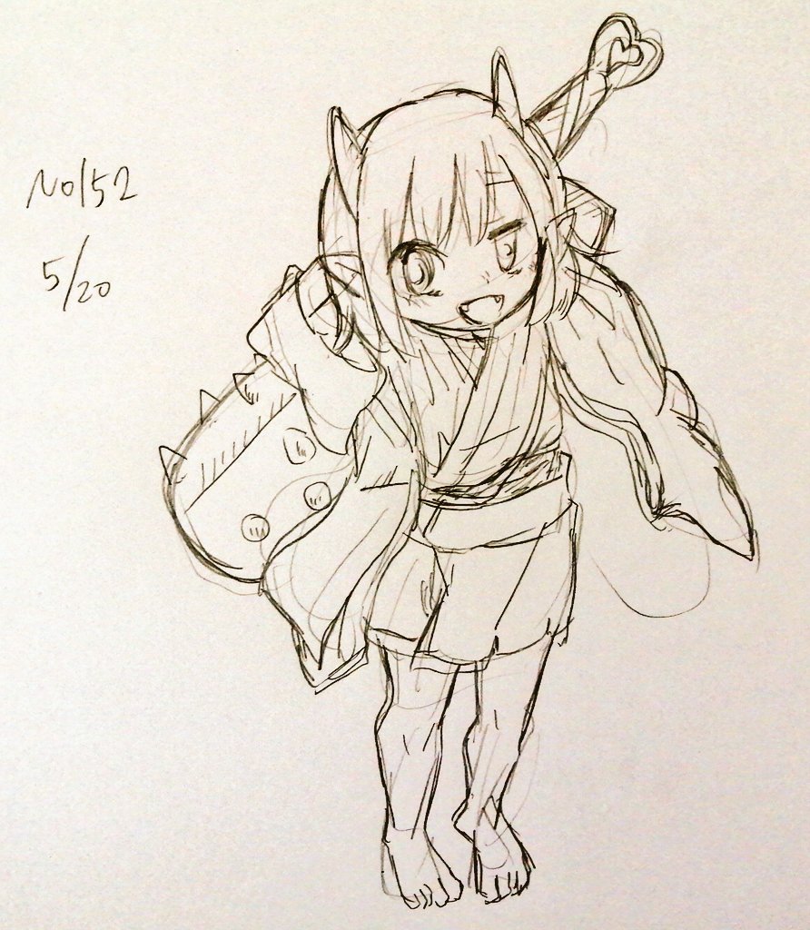 #1日1模写 152.153/365 