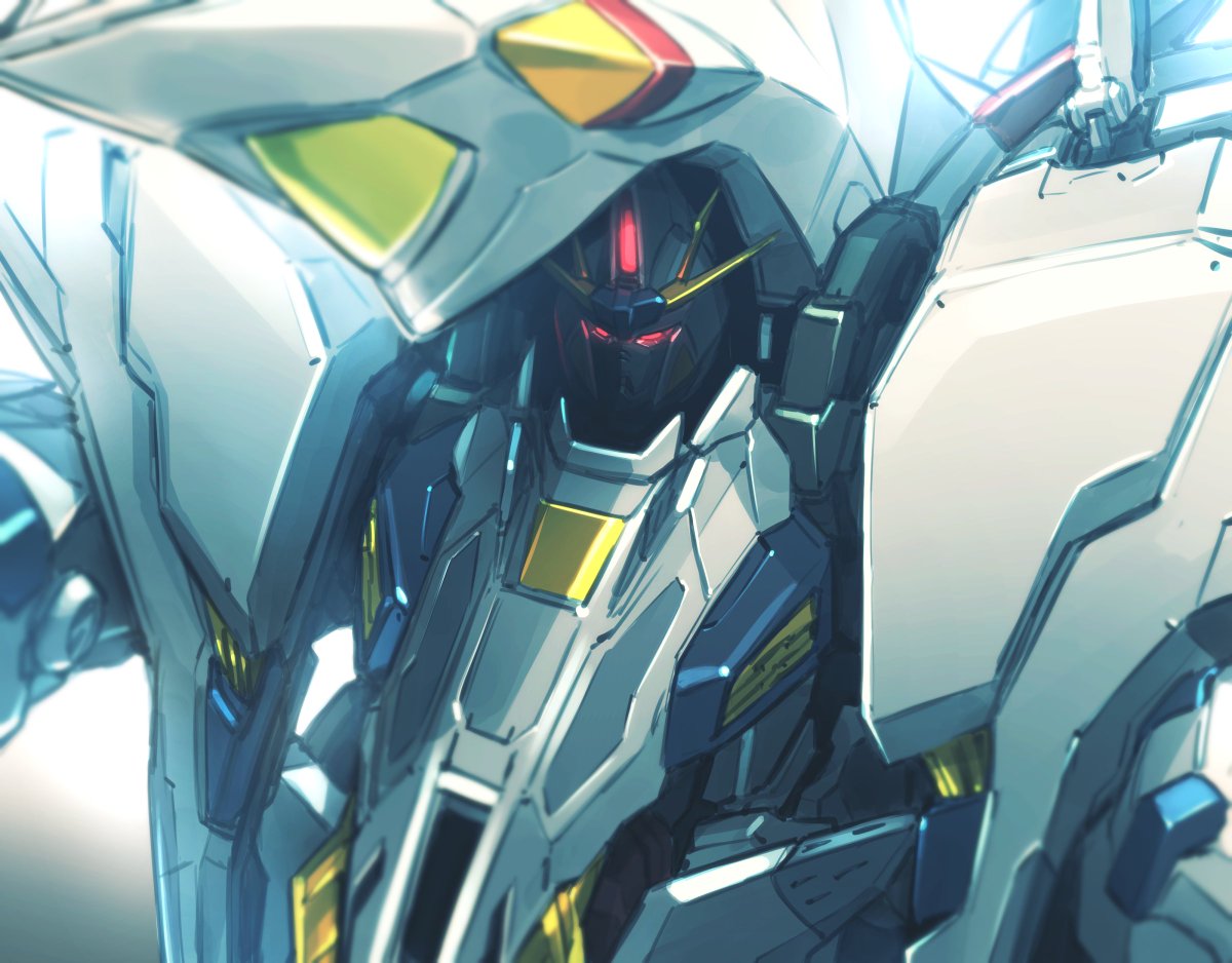 mecha robot no humans solo v-fin mobile suit red eyes  illustration images