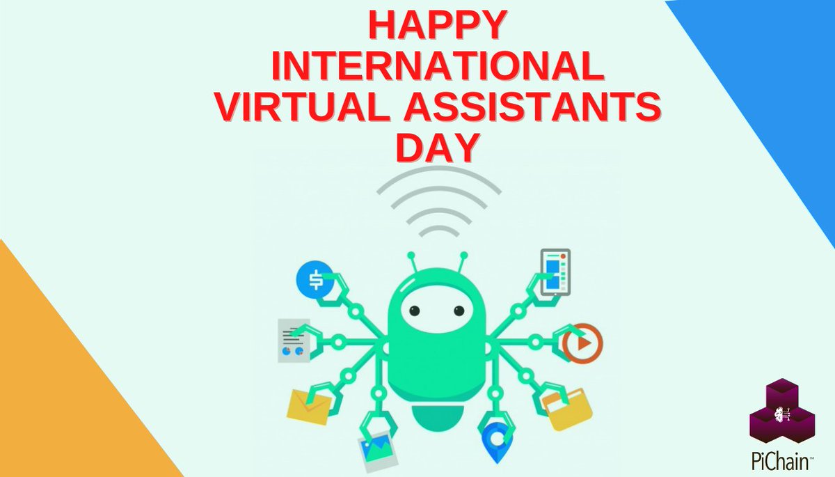 labs_pi's tweet image. As per Mordor Intelligence, the Intelligent #VirtualAssistant market was valued at $ 2.58 Bn in 2020 &amp;amp; is expected to reach $ 6.27 Bn by 2026.
Today, team PiChain recognizes the efforts &amp;amp; dedication of these assistants to ease our life.
Happy International #VirtualAssistantsDay!