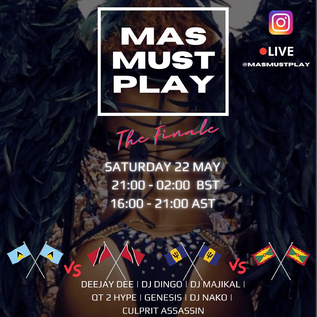 🚨 TOMORROW 

⏰21:00-02:00⁣⁣⁣⁣⁣⁣
🎥Live on <a href="/masmustplay/">Mas Must Play</a> Instagram ⁣⁣⁣⁣⁣⁣
⁣⁣⁣⁣⁣⁣
🎚DeeJay Dee⁣⁣
🎚DJ Dingo ⁣⁣
🎚DJ Majikal ⁣⁣
🎚⁣⁣Qt 2hype⁣⁣
🎚Genesis⁣⁣
🎚DJ Nako &amp; Culprit Assassin ⁣⁣
⁣⁣
🎙Host: Merzy⁣⁣⁣⁣⁣⁣
⁣⁣⁣⁣⁣⁣
🎁 Giveaways
 ⁣⁣