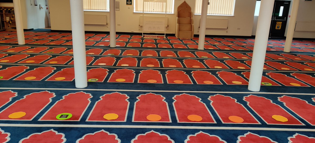 DMU_Imam's tweet photo. The @dmuleicester Prayer Room for Friday Prayers is ready.

Due to social distancing, capacity is reduced so accessible for current students &amp; staff #studentexperience #staffwellbeing

Before attending please
Book a slot &amp; arrive at this time, have facemask, Prayer mat, shoe bag. https://t.co/ZYt00Ix5LG