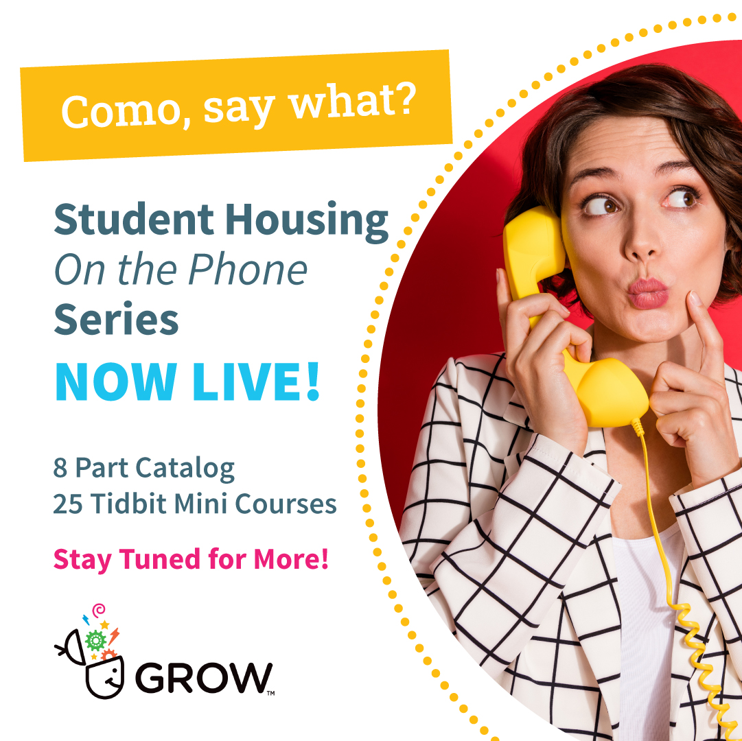 Attention Student Housing! 
You requested it and we are happy to deliver! Specific training catering to Student Housing is live! bit.ly/3ilTosj
