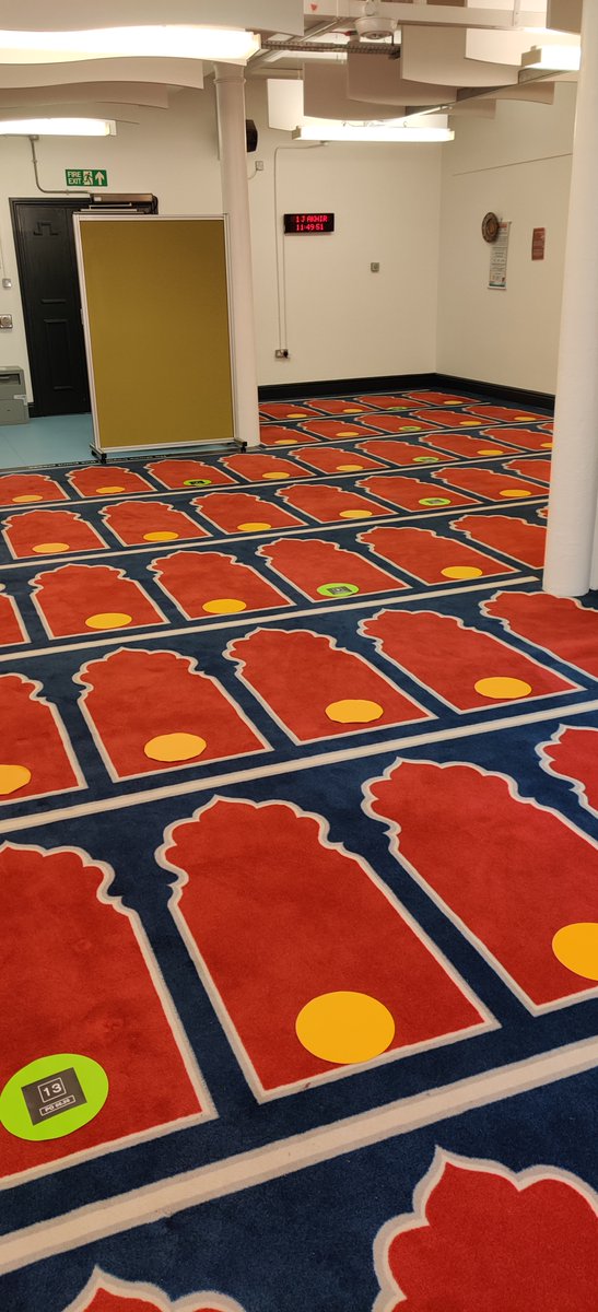 DMU_Imam's tweet photo. The @dmuleicester Prayer Room for Friday Prayers is ready.

Due to social distancing, capacity is reduced so accessible for current students &amp; staff #studentexperience #staffwellbeing

Before attending please
Book a slot &amp; arrive at this time, have facemask, Prayer mat, shoe bag. https://t.co/ZYt00Ix5LG
