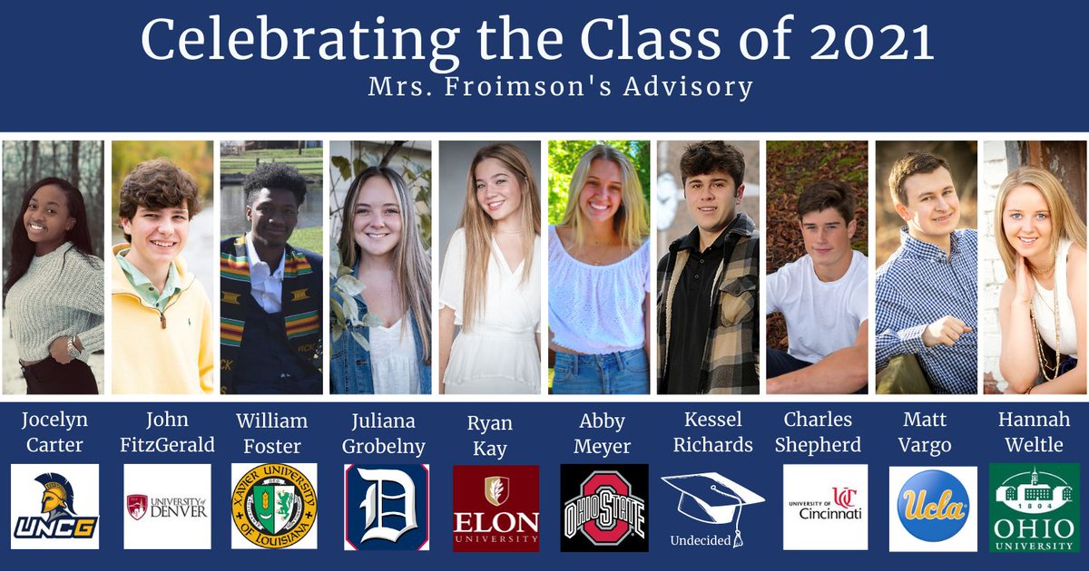 GilmourAcademy's tweet photo. Today, we celebrate Mrs. Froimson's advisory! #GAClassOf2021 #WhyGilmour #WeAreGilmour https://t.co/N7Mn9RHByO