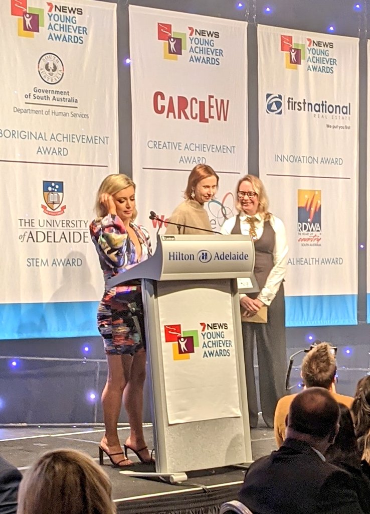 PallaveDasari's tweet photo. Now for the @UniofAdelaide #STEM Award category @SAYoungAchiever #SAYAA @1sarahbernhardt (with @WendyIngman representing) https://t.co/prRVjseWwE