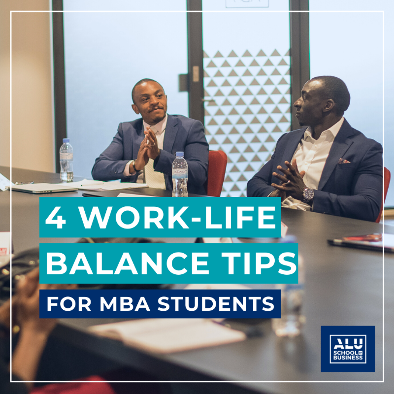 alubusiness's tweet photo. “There is more that needs to be done and that keeps me going.” - Edward Shila '20. Head over to our blog for more work-life balance tips from an MBA student! #LearnLead