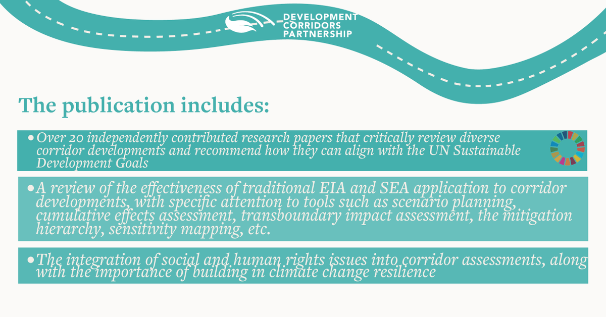 devcorridors's tweet photo. 2/2 Here's more detail about our upcoming publication, a sourcebook on "Impact Assessment for Development Corridors: From Infrastructure to Development Corridors" 📒🚆

Out in July 2021! https://t.co/nnH8ORhRM2
