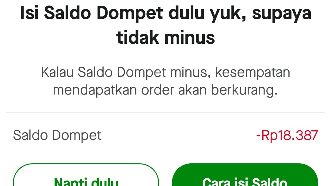 BabehOjol's tweet photo. Mau cerita dikit
Sebelum ngebid Babeh nganter si adek kerja. Selesai anter sekitar jam 8 pg Babeh ke ATM buat ngambil duit buat kebutuhan karena udah beberapa hari gak ada pemasukan. Udah gitu dapet notif harus topup GoPay biar gak minus dan cepat dapet orderan. https://t.co/bYW5PY7q71