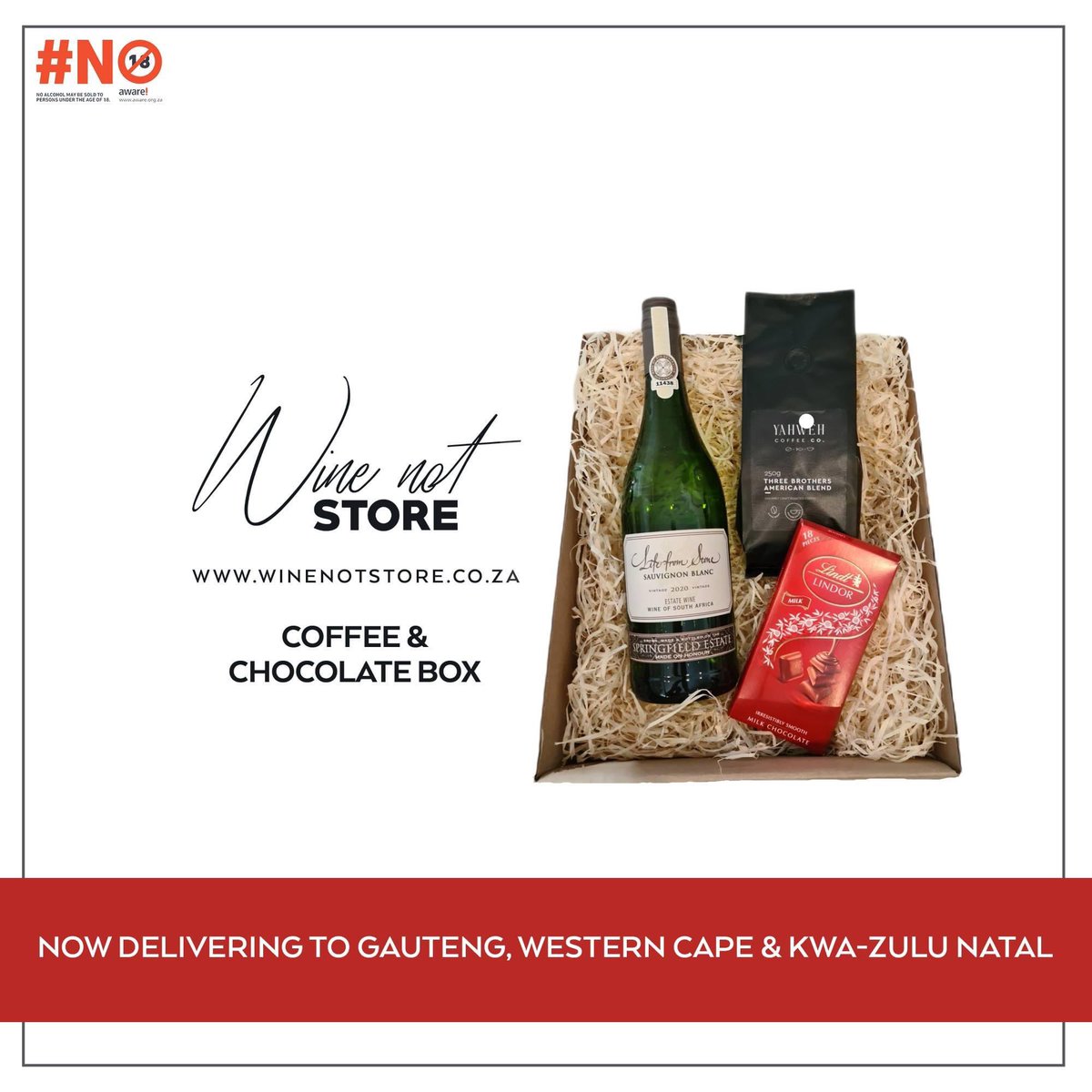 Looking to spoil yourself or someone special? Nothing quite like our delectable wine, coffee &amp; chocolate box. Visit winenotstore.co.za