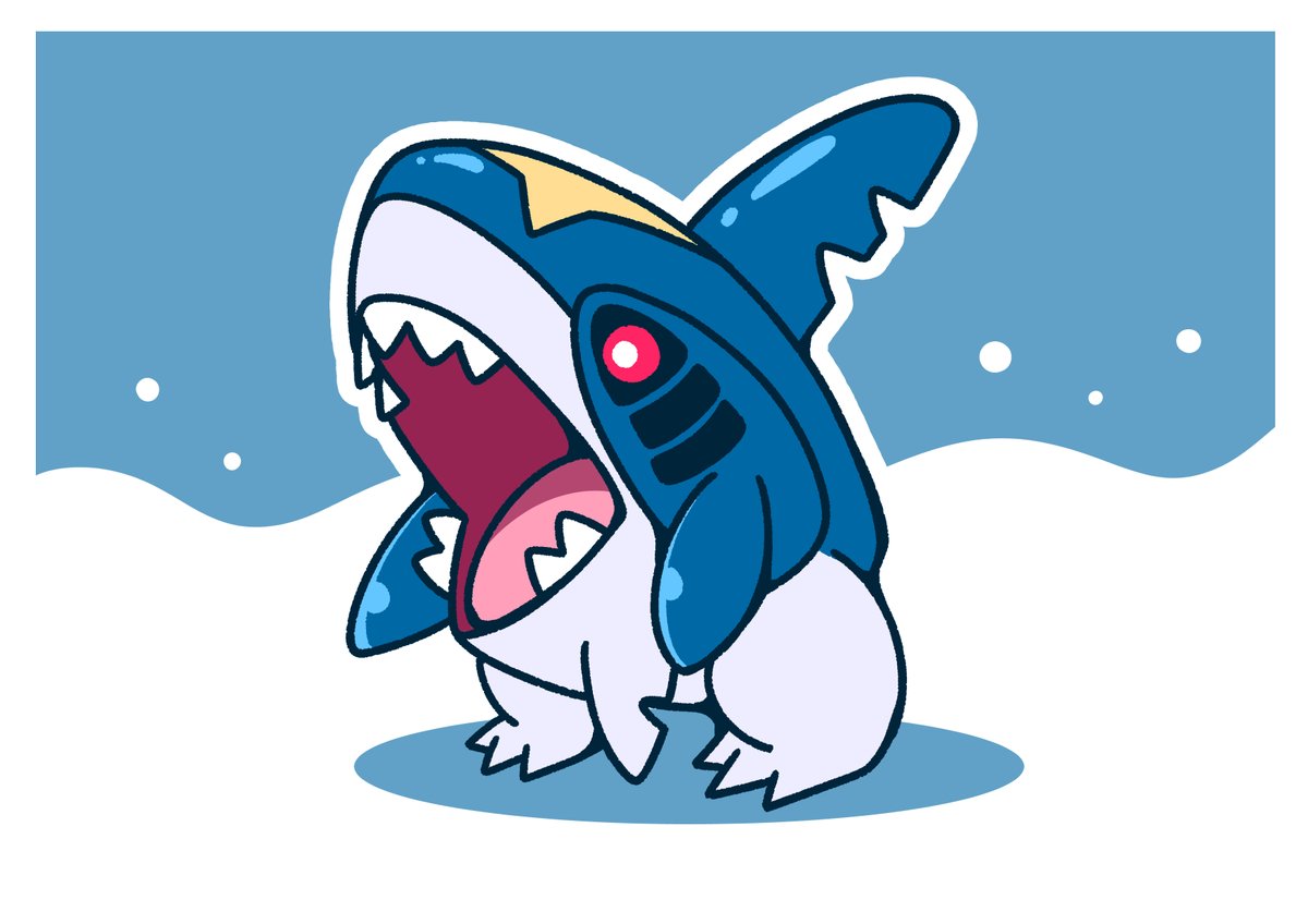 no humans sharp teeth open mouth pokemon (creature) solo teeth red eyes  illustration images