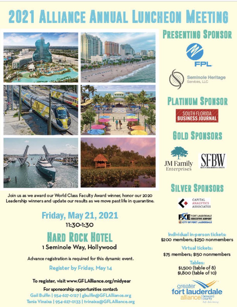 Michaeludine's tweet image. Shout out to my friends at the @GFLAlliance great work recruiting developing and luring business to Broward. Looking forward to the annual lunch updates. Great job @BobSwindell @maggiegunther @toddericholt @GFLGail and the entire team!