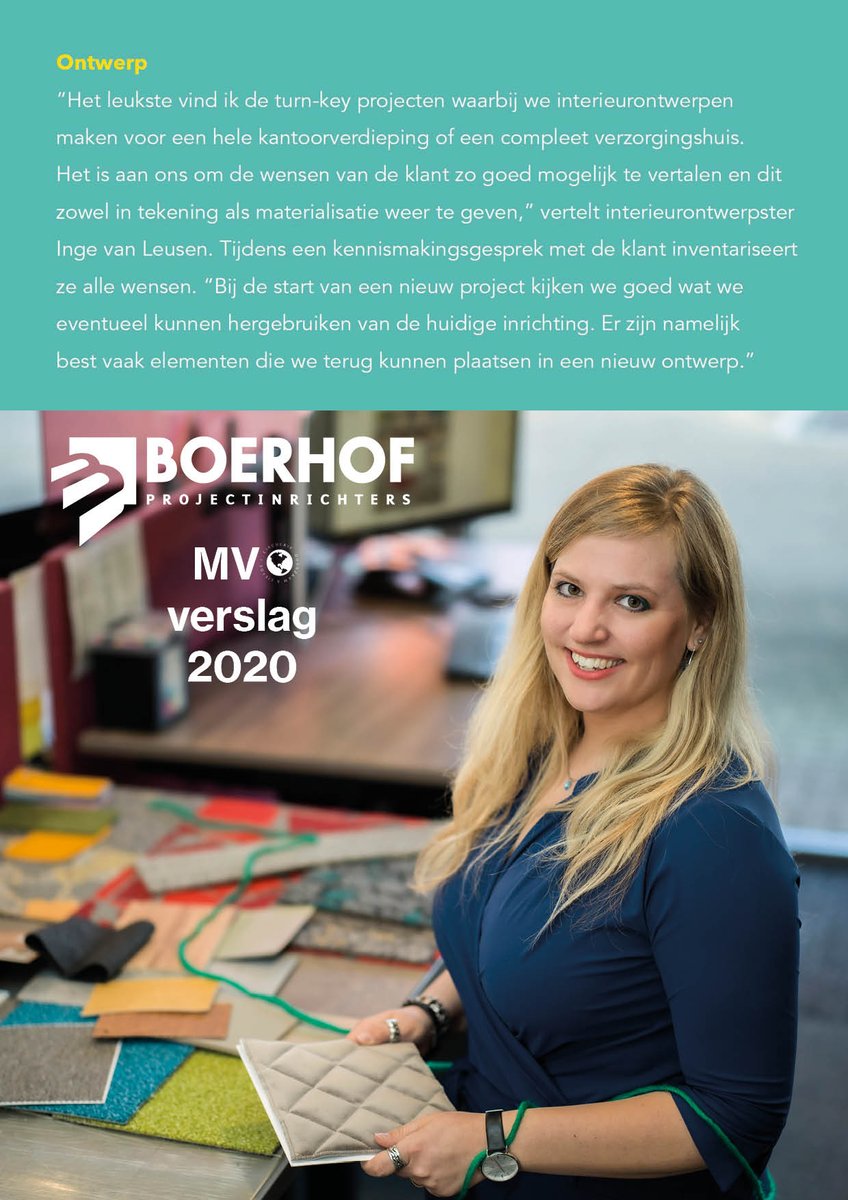 Ons <a href="/Boerhofproject/">Boerhof Projectinrichters</a> 9e MVO verslag is uit en ik mocht ook een kleine bijdrage leveren. Het hele verslag zien stuur je dan even een berichtje? 
#MVO #Duurzaam #Circulariteit #Liefde #Interieurontwerp #Projectinrichting