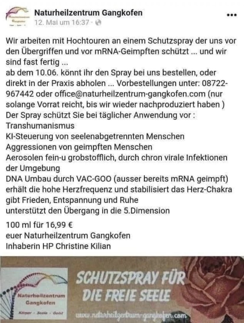 timpritlove's tweet photo. Alter, diese Naturheilschwurbler sind echt alles nur kriminelle Bauernfänger. Wird Zeit, dass solchen Leuten durch entsprechende Strafen das Handwerk gelegt wird.

„KI-Steuerung von seelenabgetrennten Menschen“ ist gut, hier haben wir es eher mit IQ-Abtrennung zu tun. https://t.co/NGjLMCHEDn