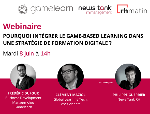 exclusiverh's tweet photo. 💥💻 [Webinaire] Pourquoi intégrer le game-based learning dans une stratégie de formation digitale ?
Inscription ➡️ https://t.co/yqY8Nu8rw8  
🗓️ Mardi 8 juin à 14h 
🎙️ Frédéric Dufour @Gamelearn Clément Maziol @guerrierphilip @NewsTankRH 

#formation #game #learning #gamelearn https://t.co/3a2EItrysh