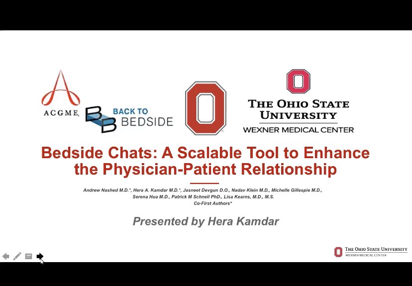 Elsahco1983's tweet photo. Excited to be presenting our @acgme #BacktoBedside funded study in collaboration with the amazing @AndrewNashed12 @JasneetDevgun @serenasound @MGillespieMD #NadavKlein &amp; @lisamrkearns! So excited for the next group of residents to take this project to the finish line! https://t.co/r2BNc07ZDj