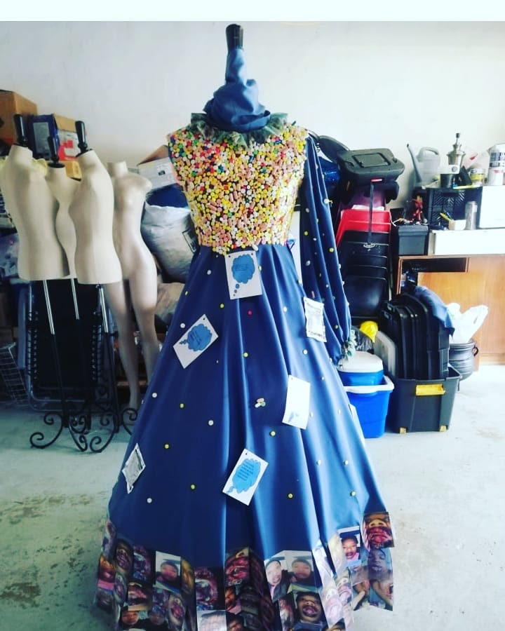 DesignerSine's tweet image. I today don't have trust for medicine 
I despise medicine 
I made this dress as a voice for all those without a voice who were wronged.
Right needs to be done to us
We've lost our livelihood
We suffer from post Steven Johnson syndrome