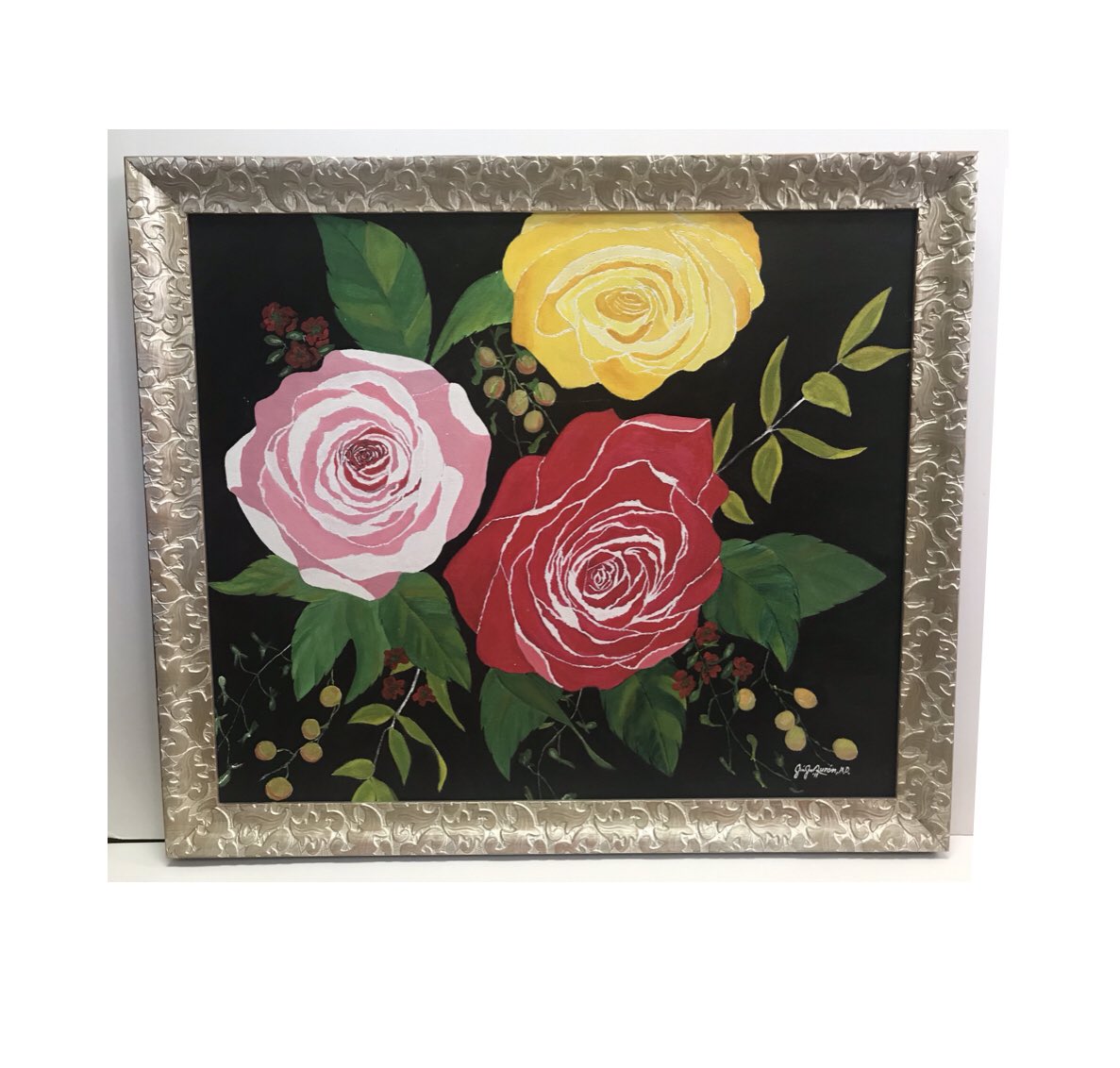 vjsstudio1023's tweet photo. Bold Flowers 🌸 🌺 🌼 in carved botanical silver frame.  

#designinspiration #custompictureframing #flowers #designideas #painting #vjsstudioframers https://t.co/FBdzMTbL8p