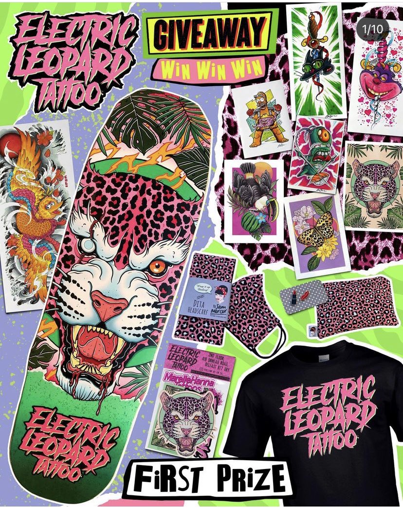 Electricleopar1's tweet photo. Go and visit our Instagram page fir this fabulous giveaway #Competition #Giveaway #instagram #tattoo #belfast #NorthernIreland https://t.co/PQZrr4Xwwm