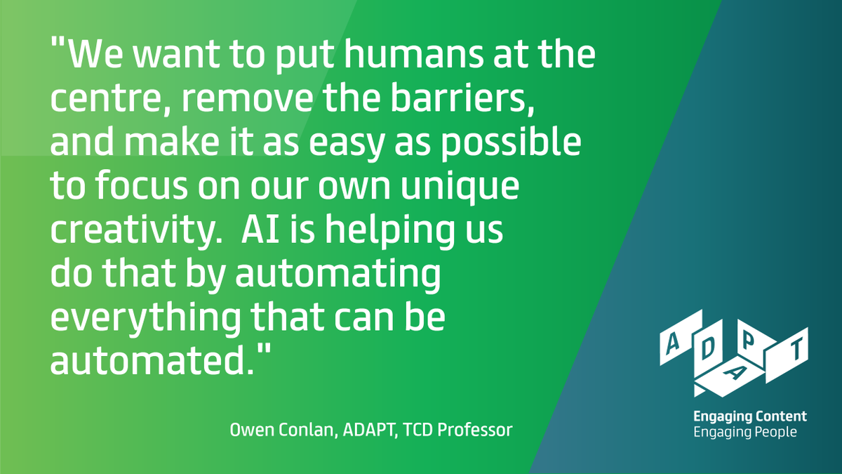 AdaptCentre's tweet photo. .@AdaptCentre researchers are looking at how we can live in a balanced digital society. #AI is helping companies deepen interaction with customers. Learn more @DubTechSummit panel on June 17 #DTSVirtual with @oconlan @tcddublin @niallmurr @ait_research @amelia_kelly @soapboxlabs https://t.co/kUXjm5uDNE