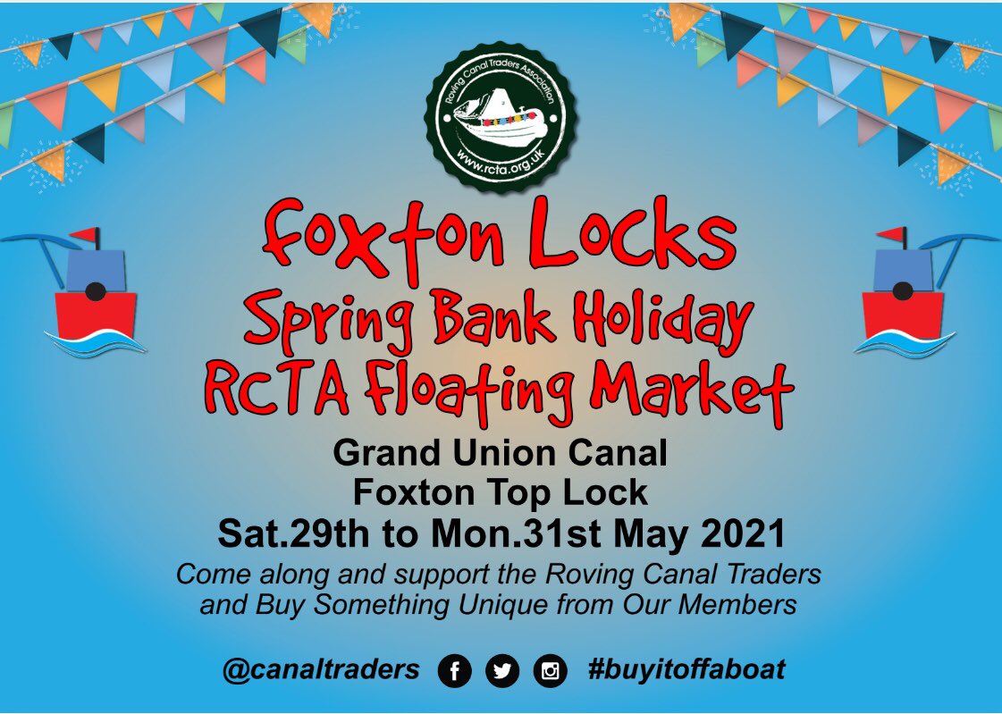 CanalTraders's tweet photo. Next #bankholidayweekend our traders are at #foxton for a #floatingmarket #Leicestershire #Foxtonlocks #bridge61 https://t.co/NdgS7yUlWp