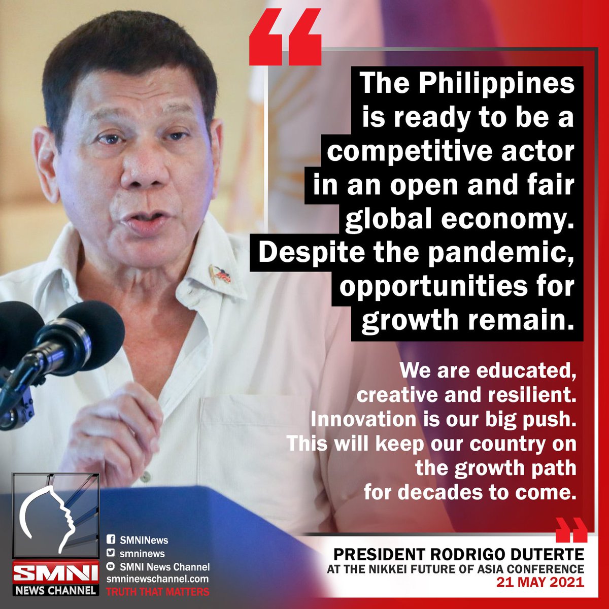 smninews's tweet photo. PRRD: PH always ready for global competition https://t.co/K20hlL0Cx3