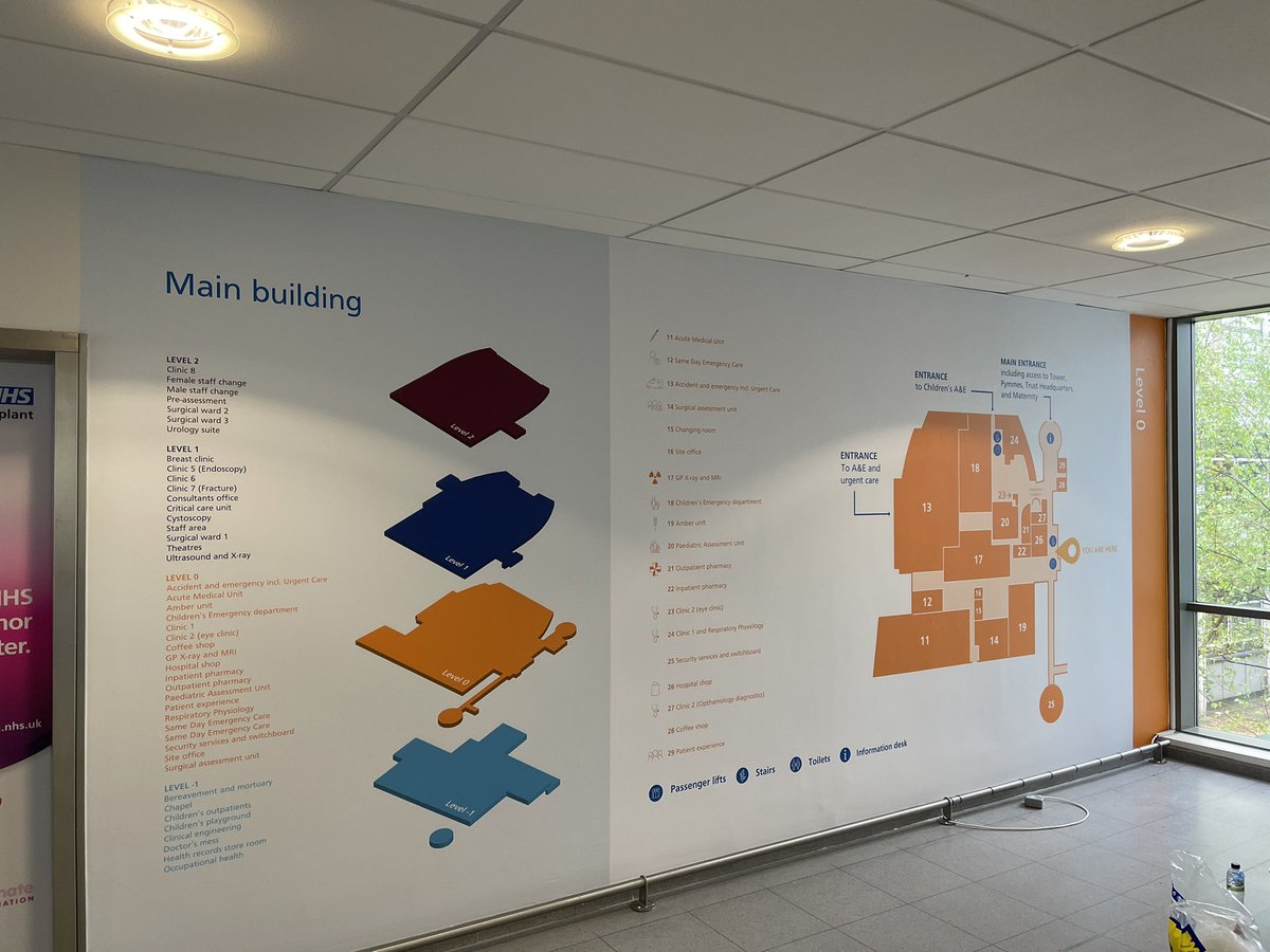 pmecinska's tweet photo. Patients and staff told us that we should improve signage at @NorthMidNHS. Today, we achieved a massive milestone so thank you to everyone who has helped us! Amazing to deliver this on my last day here #OnTheUp #ImprovingPatientExperience #YouSaidWeDid https://t.co/c3hRuv4wSR