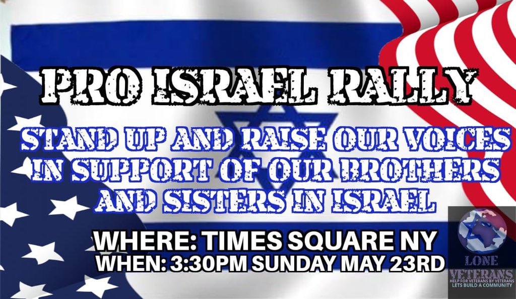 I’ll be at this pro-Israel rally in Times Square this Sunday. 👇